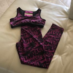 Gymnastics outfit matching set